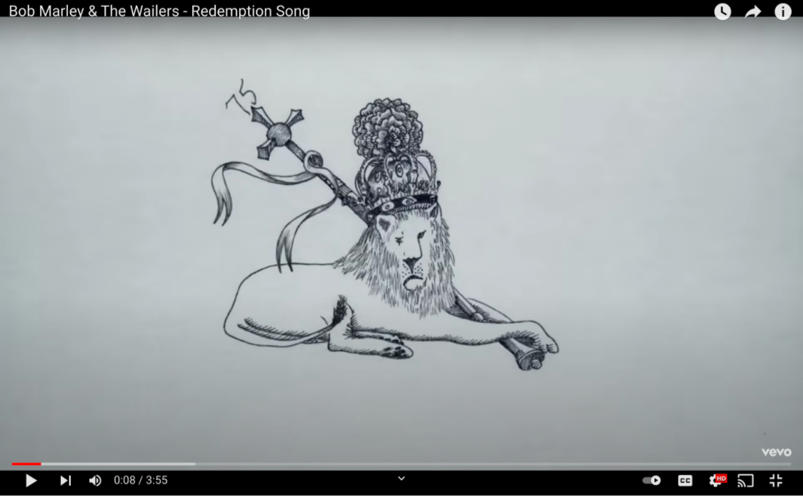 Screenshot from Bob Marley's Redemption Song