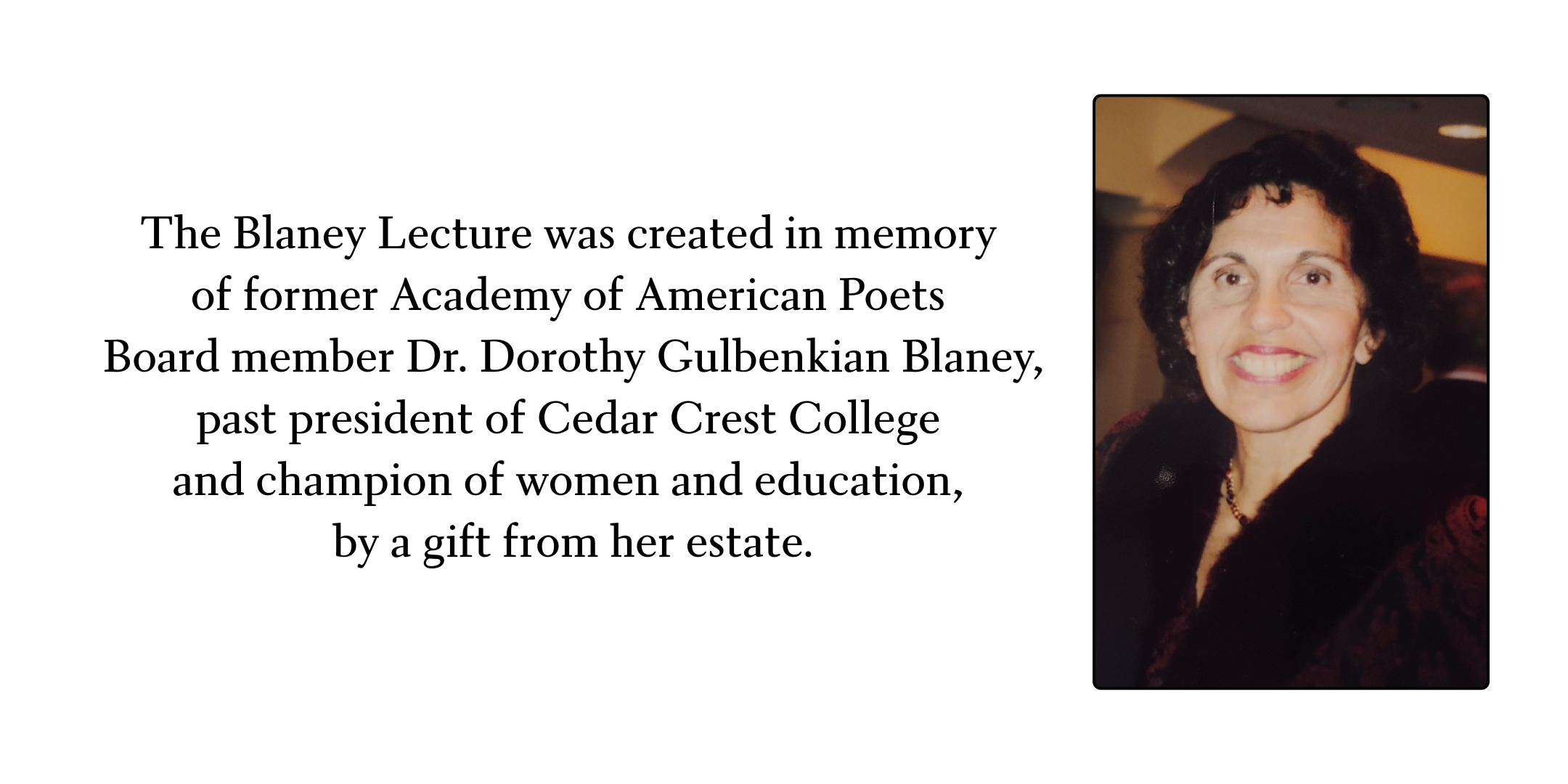 Dr. Dorothy Gulbenkian Blaney